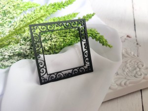 Ramka 8 CZRNY MAT pleksi SL116