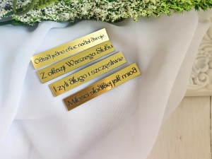 Zestaw napisów większe 19 ZŁOTY laminat SL143