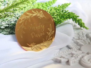 Młodej Parze grawer ZŁOTA pleksi SL150