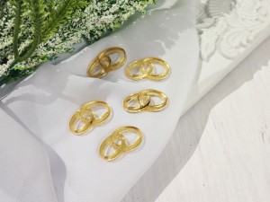 Obrączki  5 szt ZŁOTA pleksi SL153