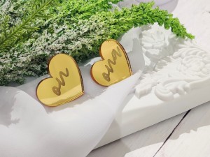 Serca On Ona ZŁOTA pleksi SL156