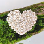 Tekturka serce grawerowane SR07