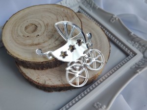 Wózek SREBRNA pleksi MM15