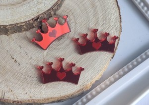 Korona CZERWONE LUSTRO pleksi zestaw 3 sztuk MM28