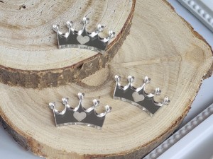 Korona SREBRNA pleksi zestaw 3 sztuk MM48