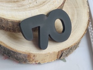 Cyfra 70 CZARNY MAT pleksi  MM85