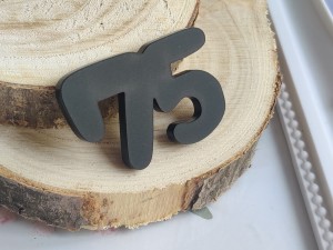 Cyfra 75 CZARNY MAT pleksi  MM86
