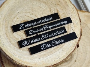 Zestaw napisów 80 urodziny CZARNY laminat  MM113