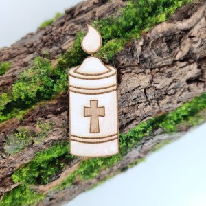 Tekturka Świeca Komunia grawer KM05