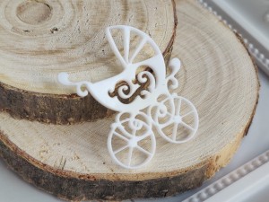 Wózek mini BIAŁA pleksi MM17