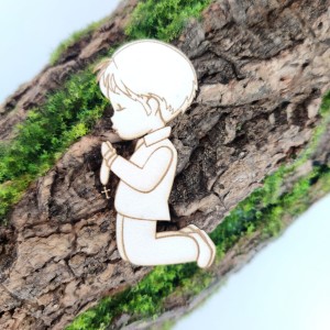 Tekturka Chłopiec klęczący Komunia KM17