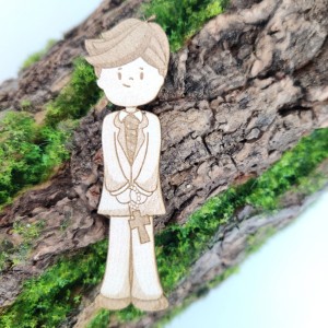 Tekturka Chłopiec Komunia grawerowany KM19