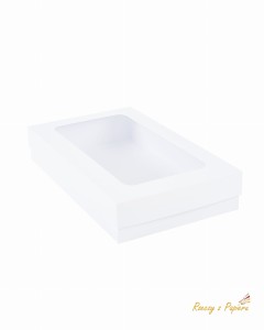 PUDEŁKO Z OKIENKIEM, POWIĘKSZONE DL - BIAŁE 13X22X4