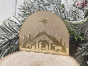 Stajenka 2 grawer ZŁOTA  pleksi ZM34