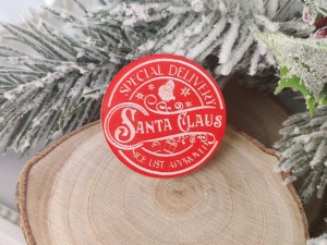 Znaczek Santa Claus CZERWONY laminat  ZM45