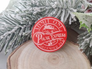 Znaczek Polar Express CZERWONY laminat ZM46