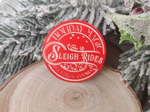 Znaczek Sligh Rides CZERWONY laminat ZM50