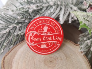 Znaczek Candy Cane Lane CZERWONY laminat ZM51