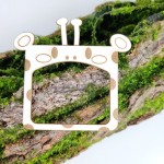 Tekturka ramka ŻYRAFA grawer T124