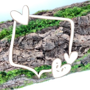 Tekturka Ramka z sercami T135