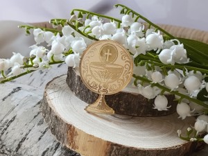 Kielich z Hostią grawer ZŁOTA pleksi KP38