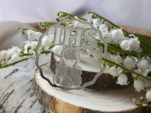 Dziewczynka IHS grawer SREBRNA pleksi KP46