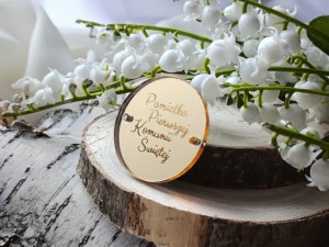 Zawieszka 6 Pamiątka Pierwszej Komunii ZŁOTA pleksi KP58