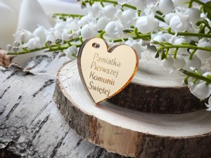 Zawieszka 8 Pamiątka Pierwszej Komunii ZŁOTA pleksi KP62