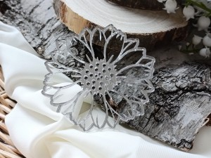 Serwetka 8 SREBRNA pleksi KP82