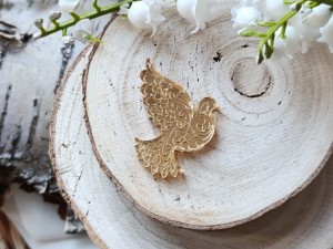 Gołąbek grawer ZŁOTA pleksi KP86