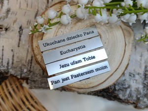 Zestaw napisów SREBRNY  laminat KP189