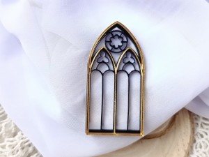 Okno warstwowe 3 czarna pleksi plus złote lustro PS8