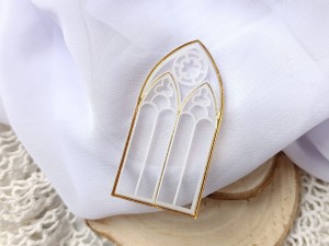 Okno warstwowe 3 mrożona pleksi plus złote lustro PS9