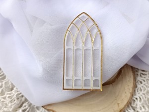 Okno warstwowe 5 mrożona pleksi plus złote lustro PS10