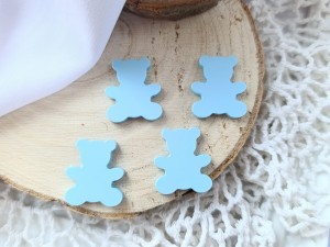 Misie zestaw 4 szt pastelowa pleksi PS71