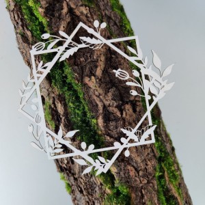 Tekturka Ramka z Kwiatami na pudełko z okienkiem F36