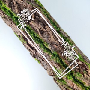 Tekturka Ramka z Kwiatami na pudełko DL F38