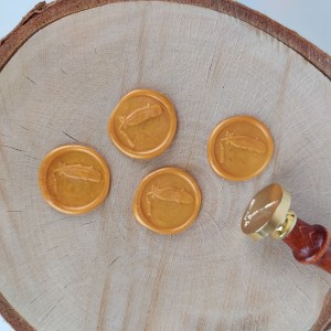 Laki złoto wzór PIÓRKO 4 szt