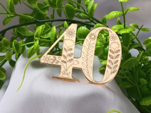 Cyfra 40 grawer PLEKSI wybór koloru UR27