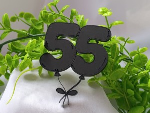 Cyfra 55 balonowa  PLEKSI wybór koloru UR39