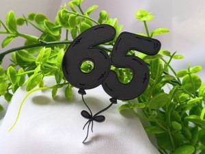 Cyfra 65 balonowa  PLEKSI wybór koloru UR41