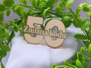 Cyfra 50 zmiana kodu PLEKSI wybór koloru UR85