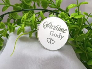 Srebrne gody grawer PLEKSI wybór koloru UR92