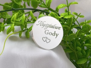 Kryształowe gody grawer PLEKSI wybór koloru UR93