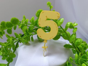 Cyfra 5 balonowa PLEKSI wybór koloru UR111