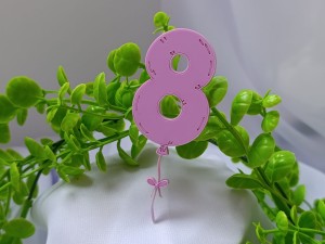 Cyfra 8 balonowa PLEKSI wybór koloru UR114