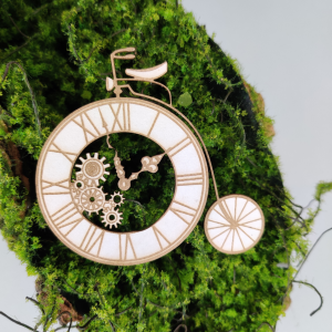 Tekturka ROWER z ZEGAREM steampunk T319