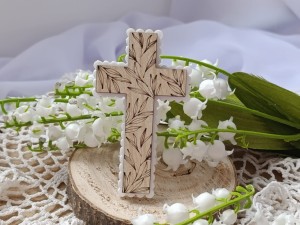 Krzyż duży grawer dwie warstwy HDF klon PP11