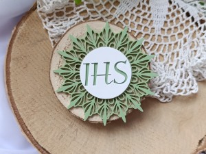 Hostia biała podkładka pastelowa pleksi - wybór koloru  WL61