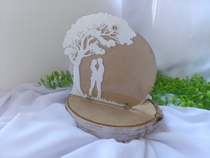 Baza para z drzewem HDF / pleksi z szybką WL65